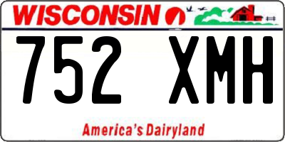 WI license plate 752XMH