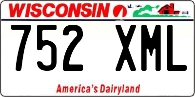 WI license plate 752XML