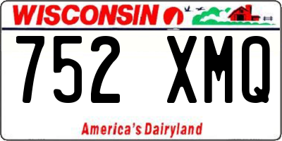 WI license plate 752XMQ