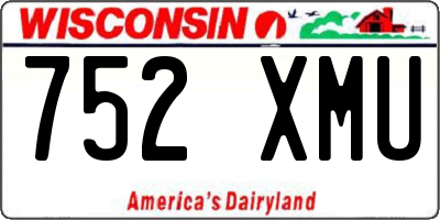WI license plate 752XMU