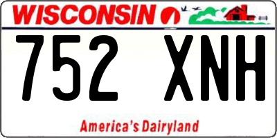 WI license plate 752XNH