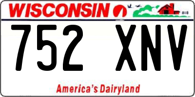 WI license plate 752XNV