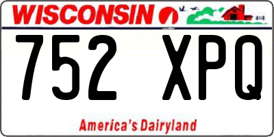 WI license plate 752XPQ