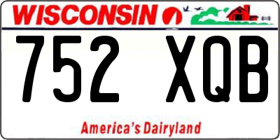 WI license plate 752XQB