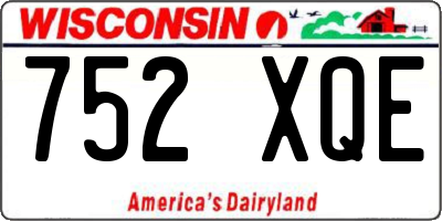 WI license plate 752XQE