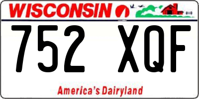 WI license plate 752XQF