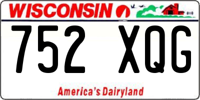 WI license plate 752XQG
