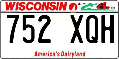 WI license plate 752XQH