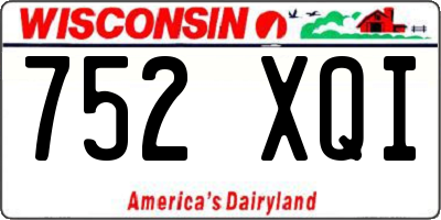 WI license plate 752XQI