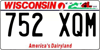 WI license plate 752XQM
