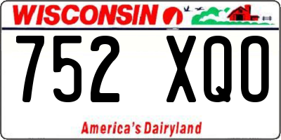 WI license plate 752XQO