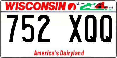 WI license plate 752XQQ