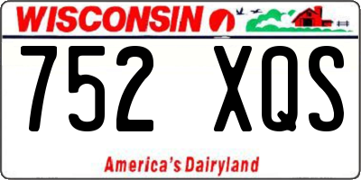 WI license plate 752XQS