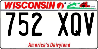 WI license plate 752XQV