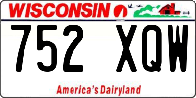 WI license plate 752XQW
