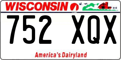 WI license plate 752XQX