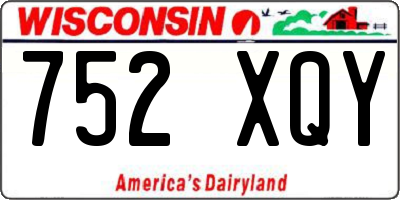WI license plate 752XQY
