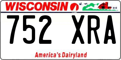 WI license plate 752XRA