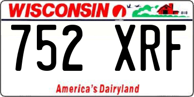 WI license plate 752XRF