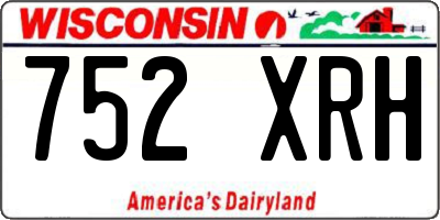 WI license plate 752XRH