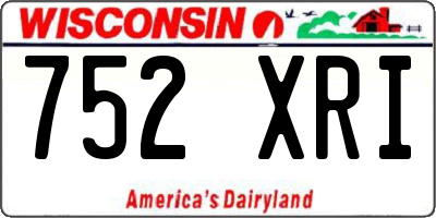 WI license plate 752XRI