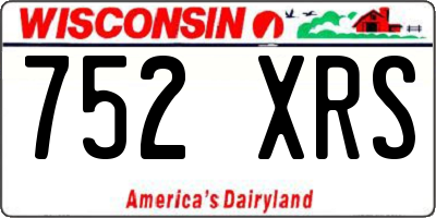 WI license plate 752XRS