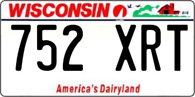 WI license plate 752XRT