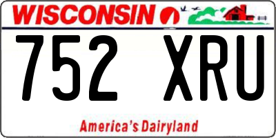 WI license plate 752XRU