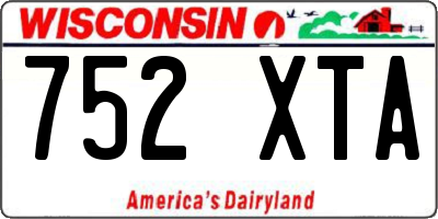 WI license plate 752XTA