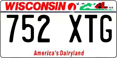 WI license plate 752XTG