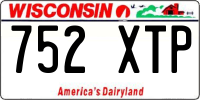 WI license plate 752XTP