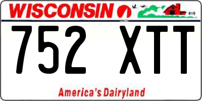 WI license plate 752XTT