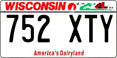WI license plate 752XTY