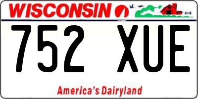 WI license plate 752XUE