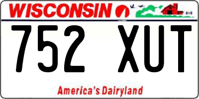 WI license plate 752XUT