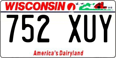 WI license plate 752XUY