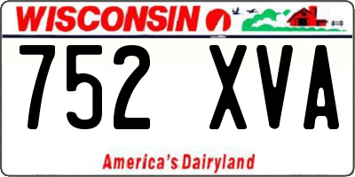 WI license plate 752XVA