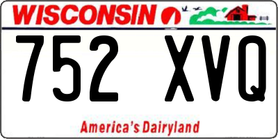 WI license plate 752XVQ