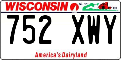 WI license plate 752XWY