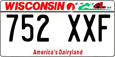 WI license plate 752XXF