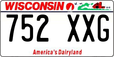 WI license plate 752XXG