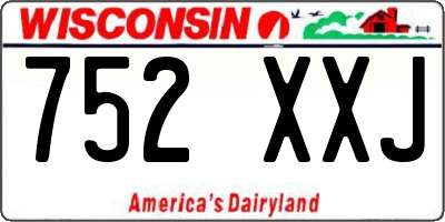WI license plate 752XXJ