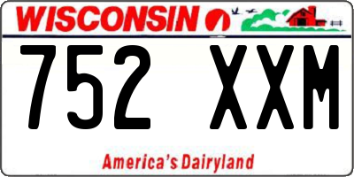 WI license plate 752XXM