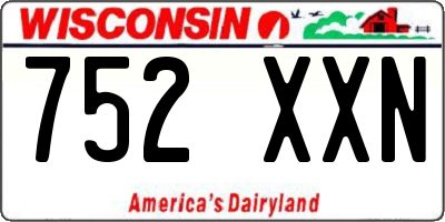 WI license plate 752XXN