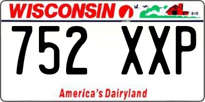 WI license plate 752XXP
