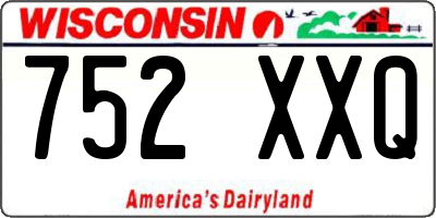 WI license plate 752XXQ