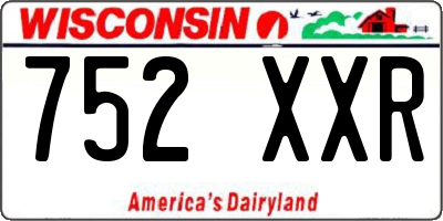 WI license plate 752XXR