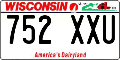 WI license plate 752XXU