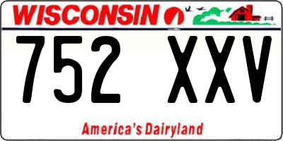 WI license plate 752XXV