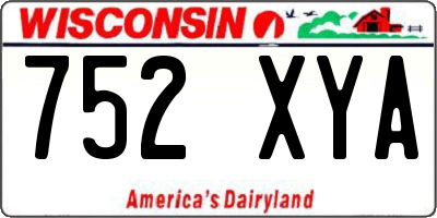 WI license plate 752XYA